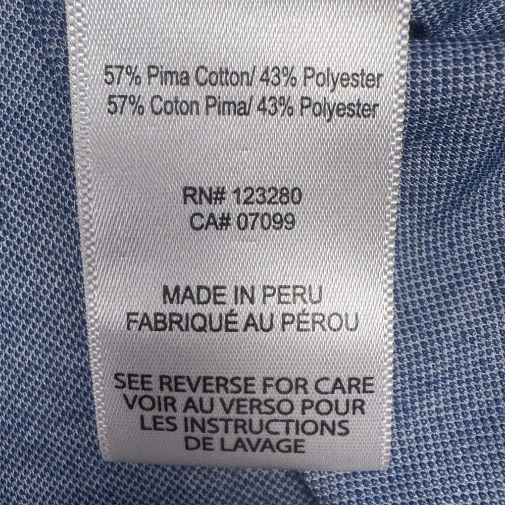 Travis Mathew Men's Polo Shirt Golf Large Short Sleeve Cotton Blend Blue - Picture 6 of 12